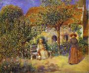 Pierre-Auguste Renoir Photo of painting Garden Scene in Britanny. oil painting